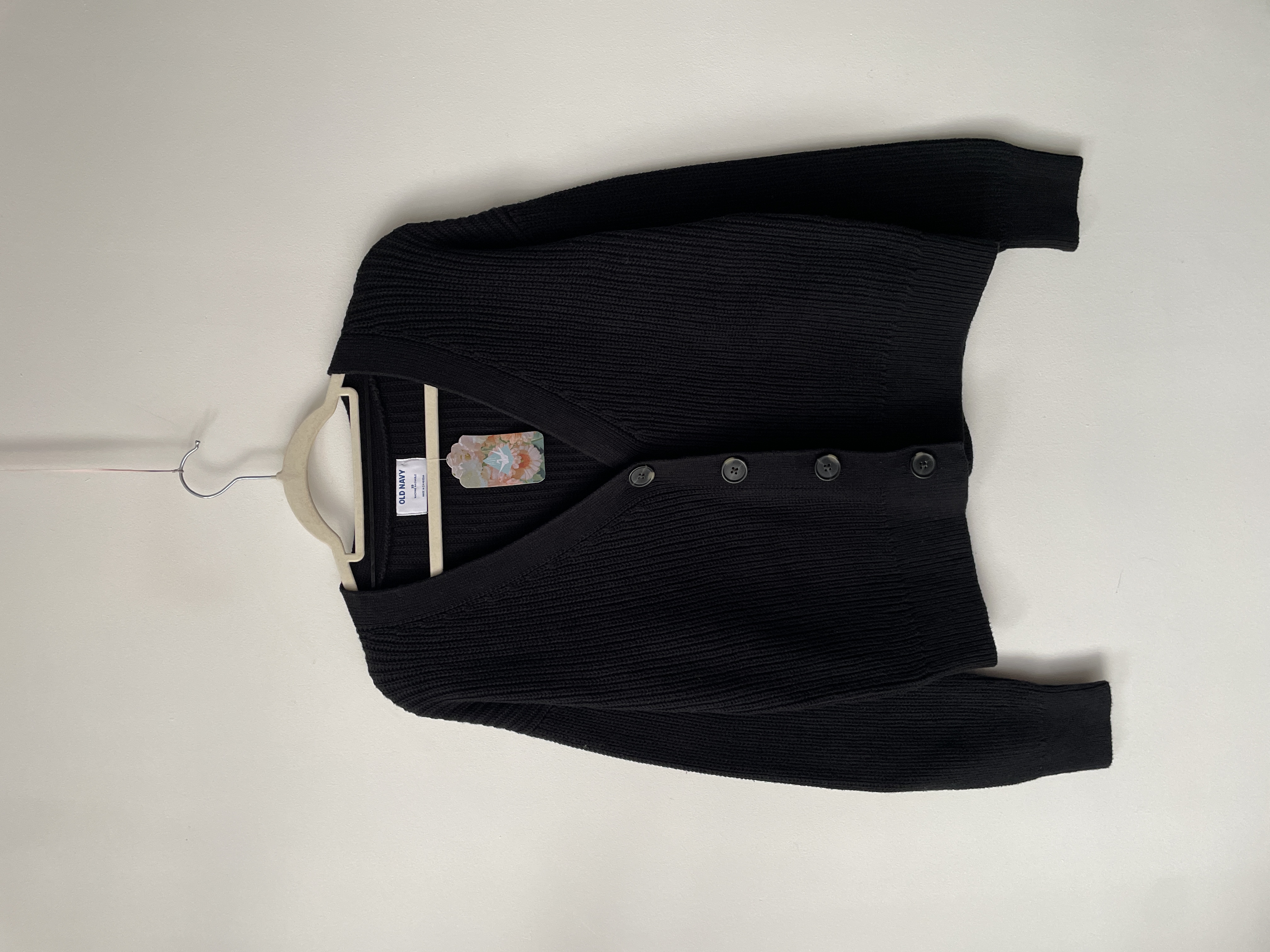 Cárdigan negro algodón. Talla: XS oversized 1
