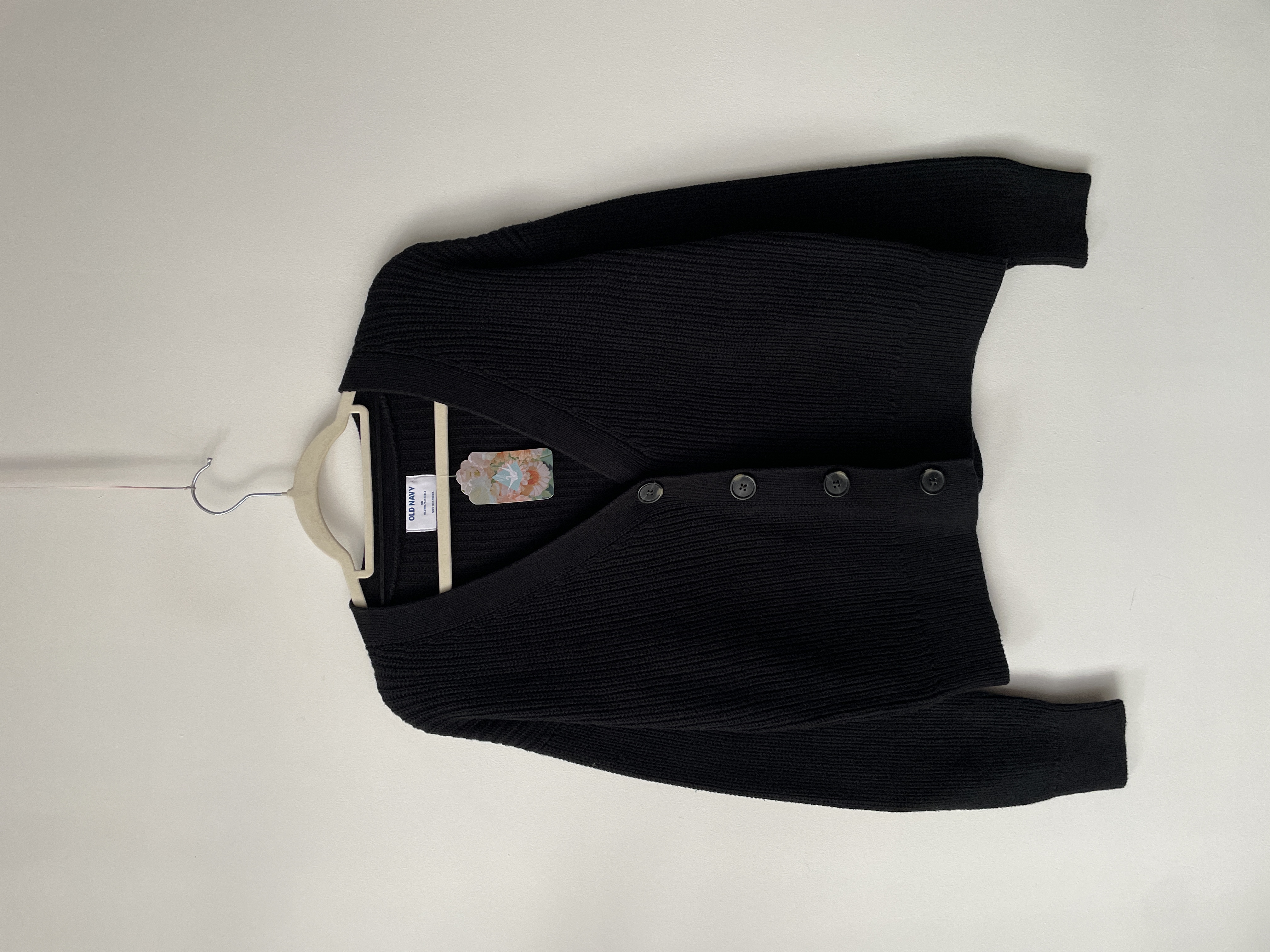 Cárdigan negro algodón. Talla: XS oversized 2