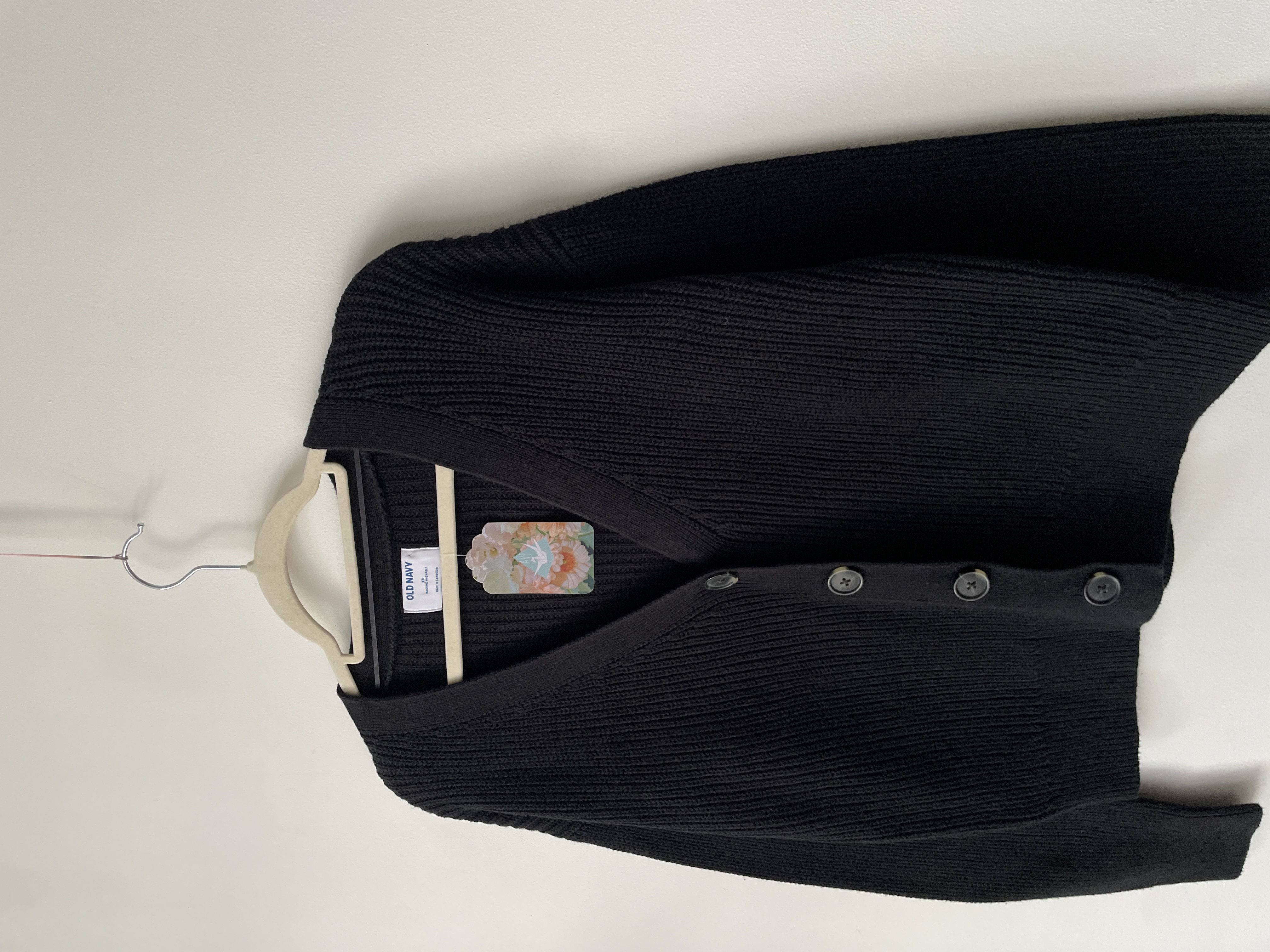 Cárdigan negro algodón. Talla: XS oversized 3