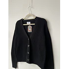 Cárdigan negro algodón. Talla: XS oversized 3