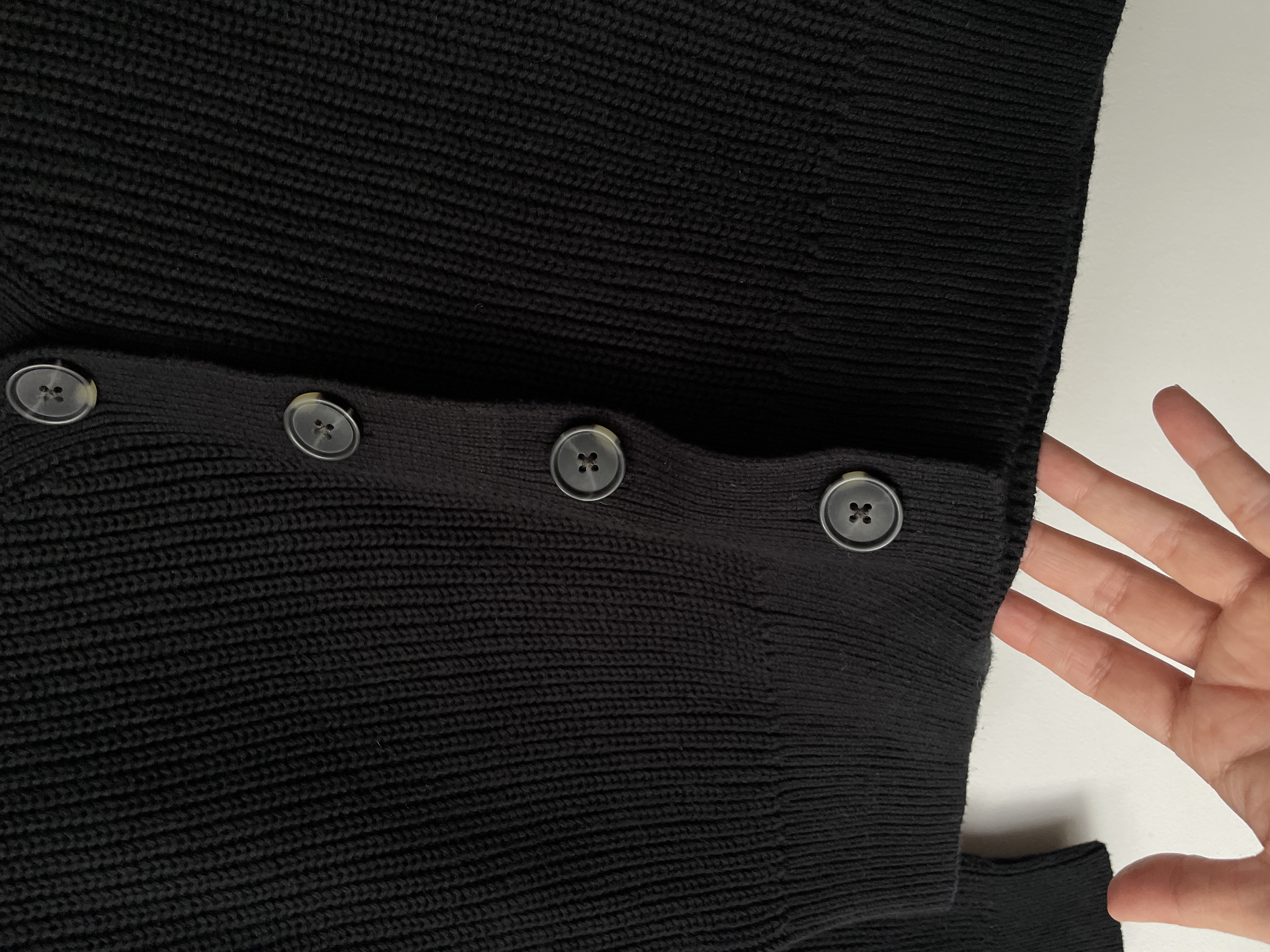Cárdigan negro algodón. Talla: XS oversized 5