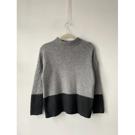 Sweater bicolor lana. Talla: m
