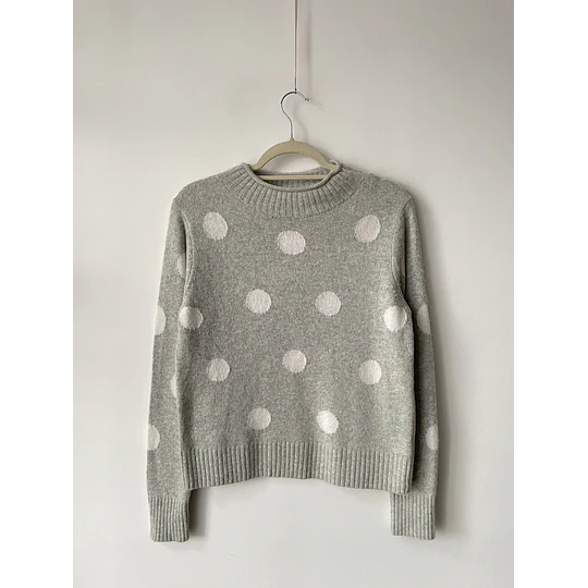 Sweater lunares lana merino. Talla: S Holgado