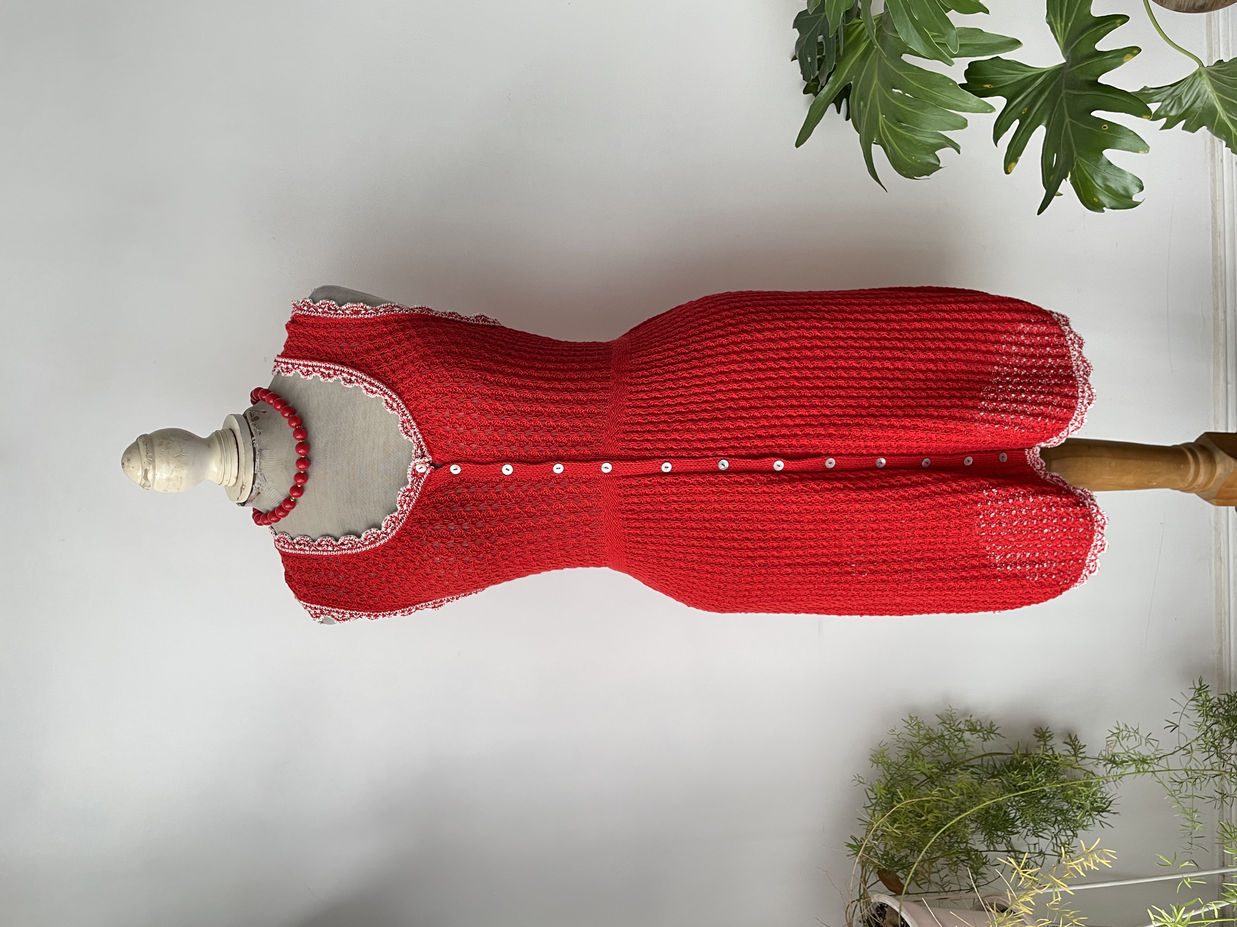 Vestido hilo rojo. Talla: M 1