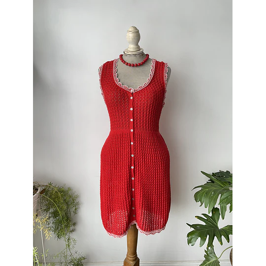 Vestido hilo rojo. Talla: M