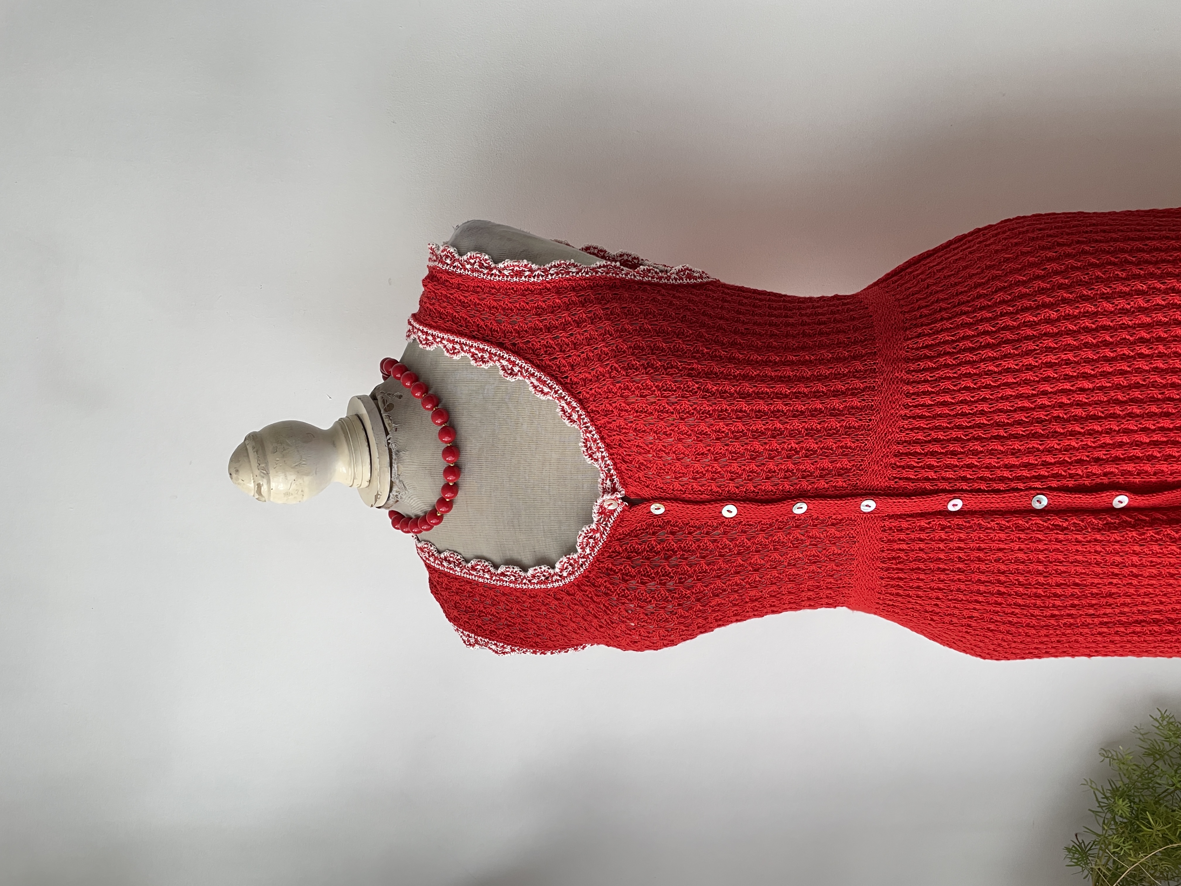 Vestido hilo rojo. Talla: M 2