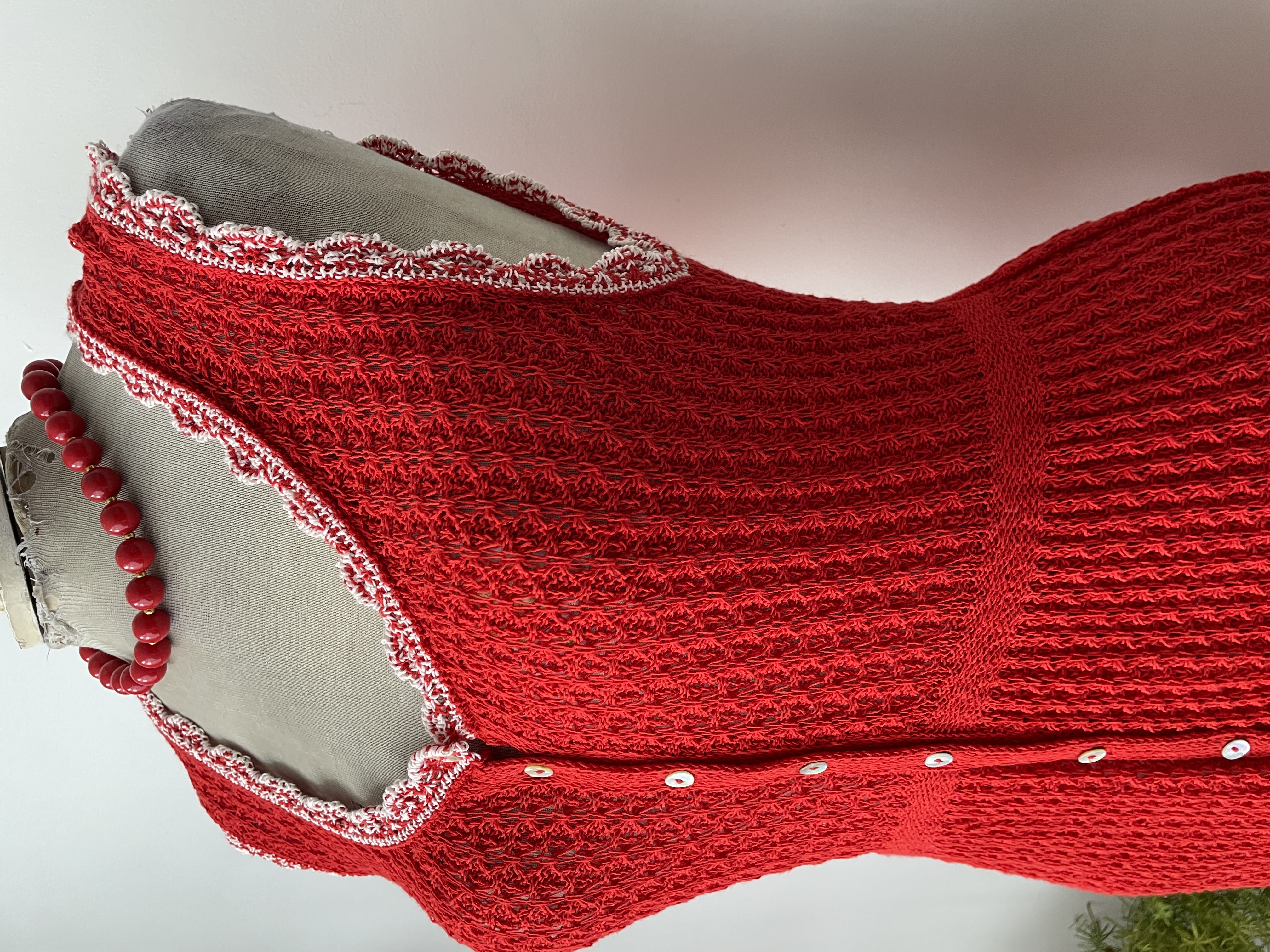 Vestido hilo rojo. Talla: M 4