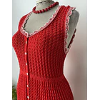 Vestido hilo rojo. Talla: M 4