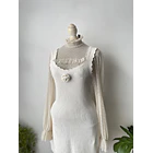 Vestido hilo blanco. Talla: M  2
