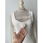 Vestido hilo blanco. Talla: M  4