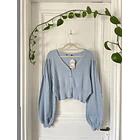 Cárdigan celeste. Talla: L 1
