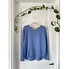 Sweater celeste cachemira. Talla: PL (M/L) 1