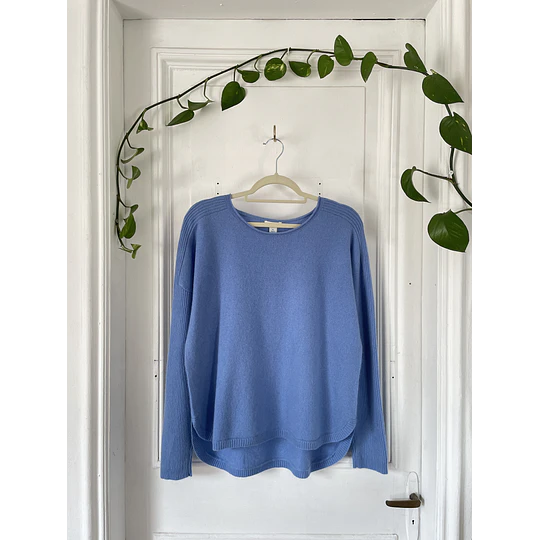 Sweater celeste cachemira. Talla: PL (M/L)