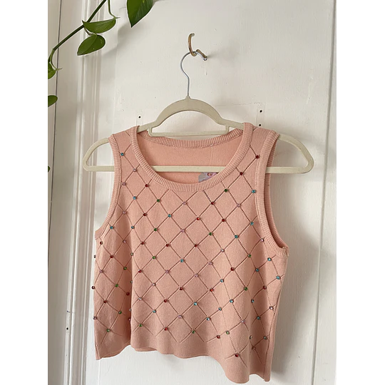 Vest brillos. Talla: S