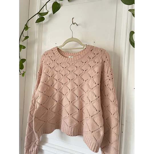Sweater calado. Talla: L