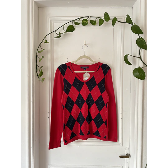 Sweater rombos Tommy. Talla: S