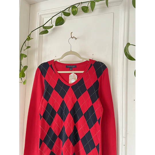 Sweater rombos Tommy. Talla: S