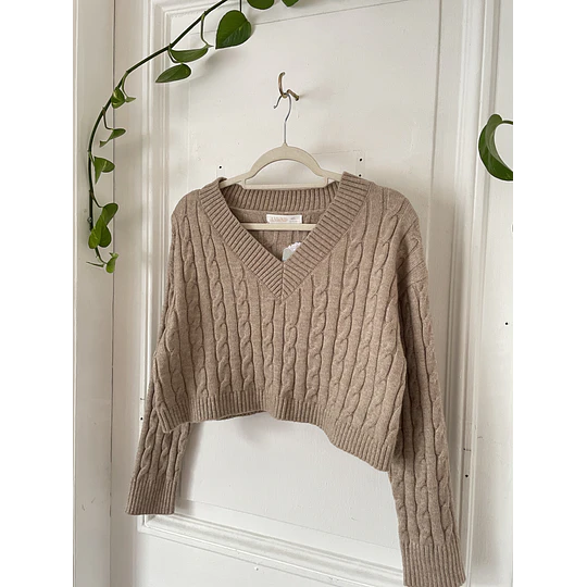 Sweater camel. Talla: S