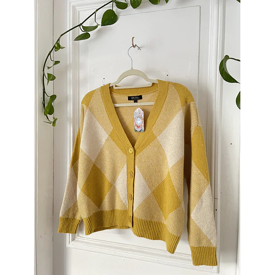 Cardigan rombos. Talla: L