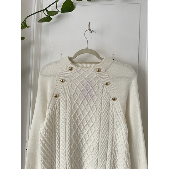 Sweater botones. Talla: M