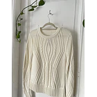 Sweater crema algodón. Talla: S  2