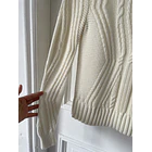 Sweater crema algodón. Talla: S  3