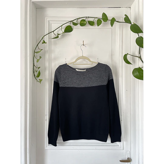 Sweater lana bicolor. Talla: XL (L) 