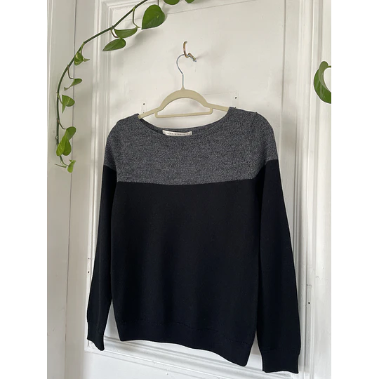 Sweater lana bicolor. Talla: XL (L) 