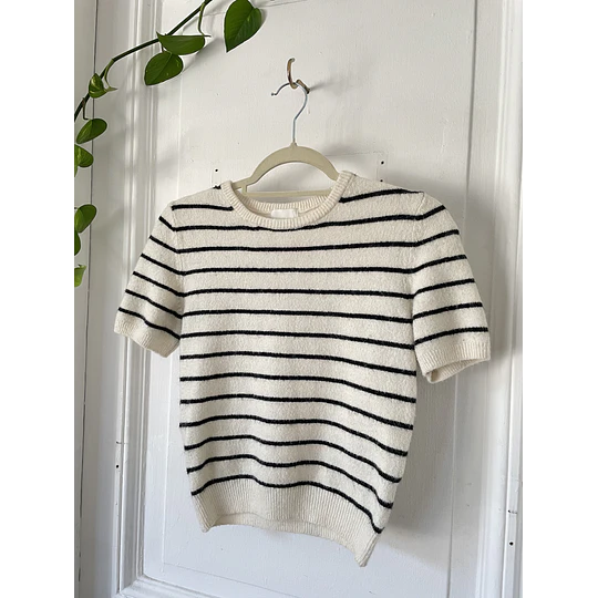 Polera rayada. Talla: XS