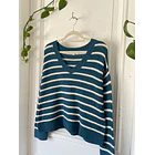 Sweater rayado (algodón). Talla: M 2