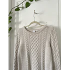 Sweater trenzado (algodón) Talla: M 2