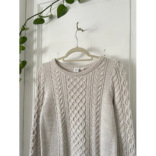 Sweater trenzado (algodón) Talla: M