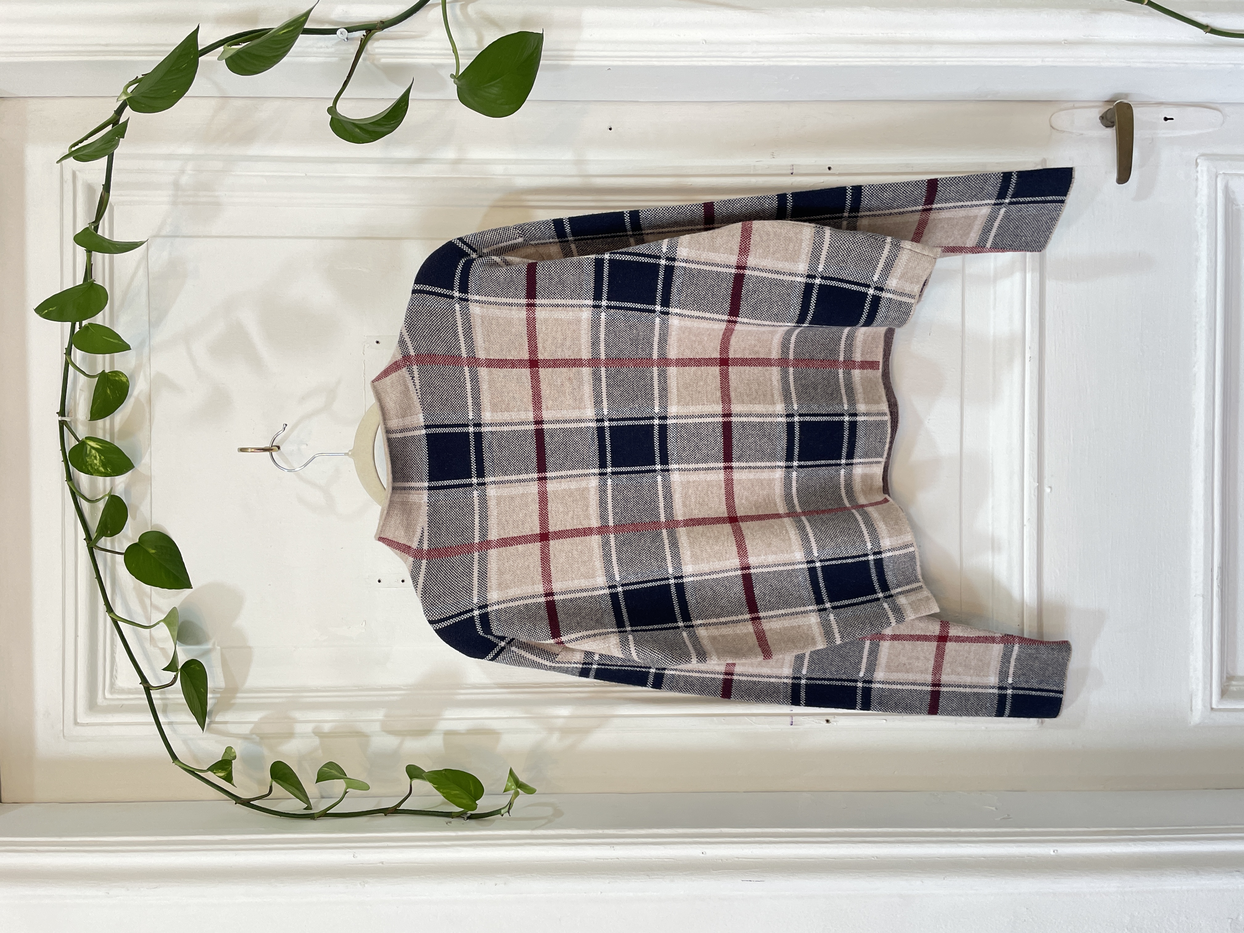 Sweater tartán. Talla: S oversized 1