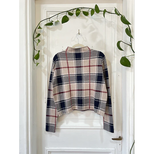 Sweater tartán. Talla: S oversized