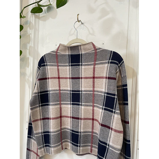 Sweater tartán. Talla: S oversized