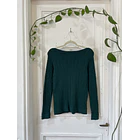 Sweater trenzado verde. Talla: S 1