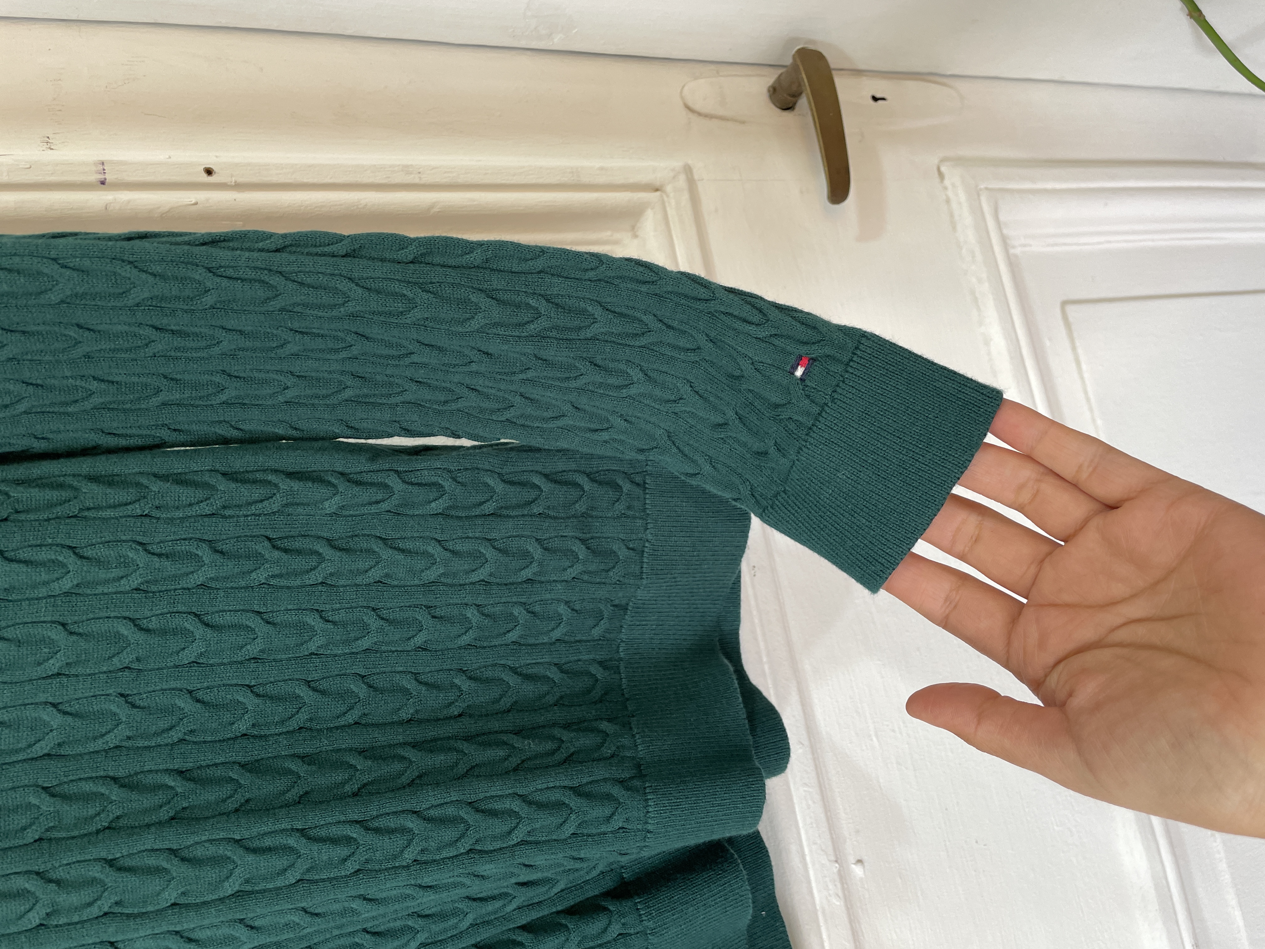 Sweater trenzado verde. Talla: S 3