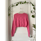 Sweater rosa (algodón) . Talla: XS 1