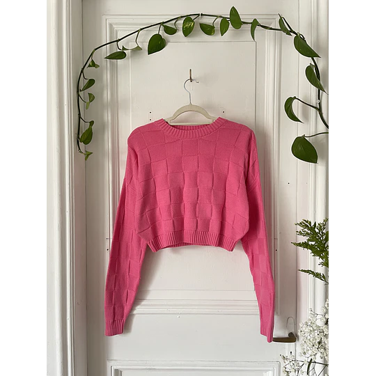 Sweater rosa (algodón) . Talla: XS