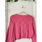 Sweater rosa (algodón) . Talla: XS 2