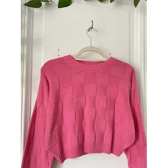 Sweater rosa (algodón) . Talla: XS