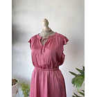 Vestido rosa viejo satín. Talla: L  2