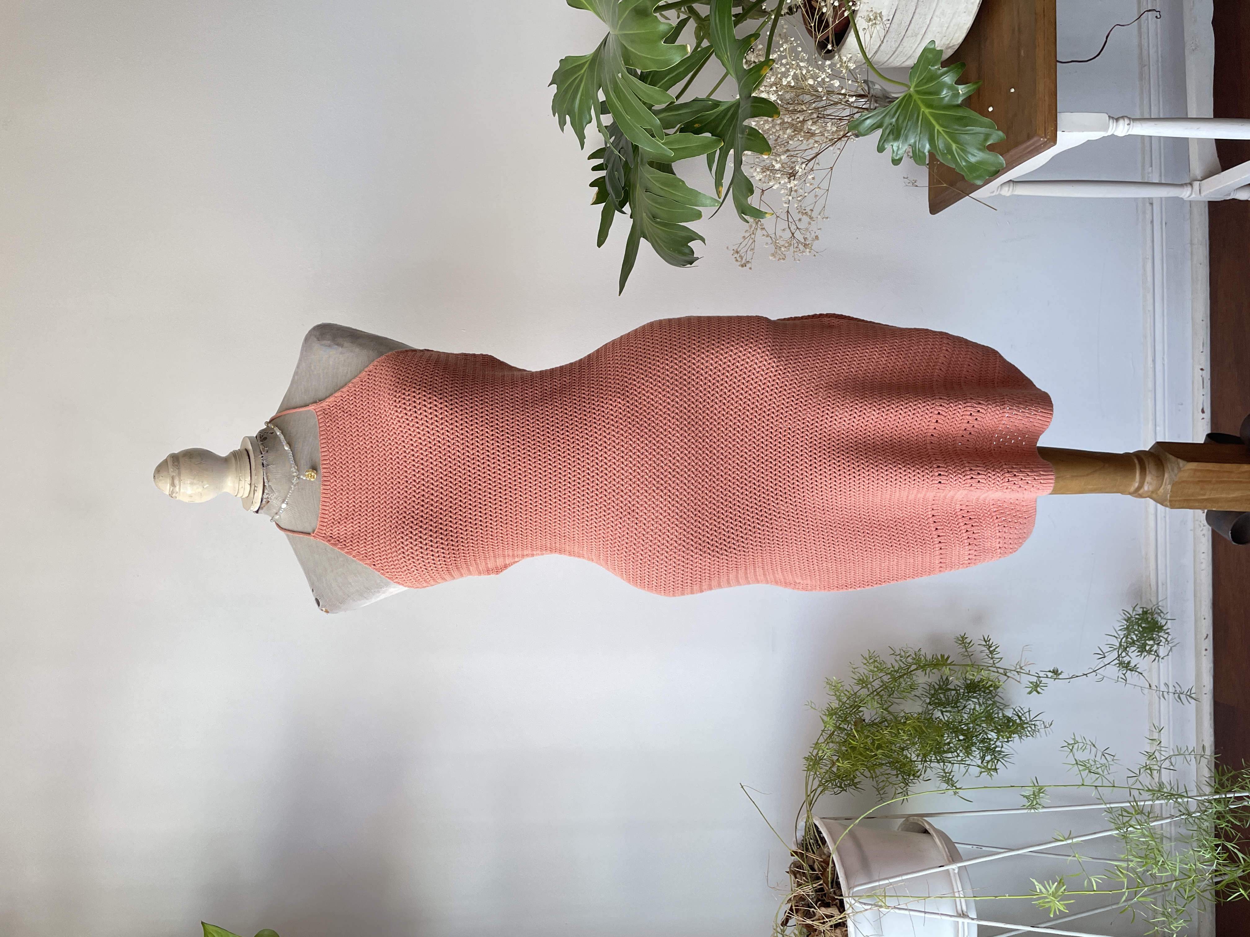 Vestido hilo damasco. Talla: S  1