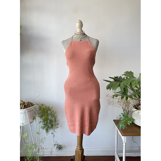 Vestido hilo damasco. Talla: S 