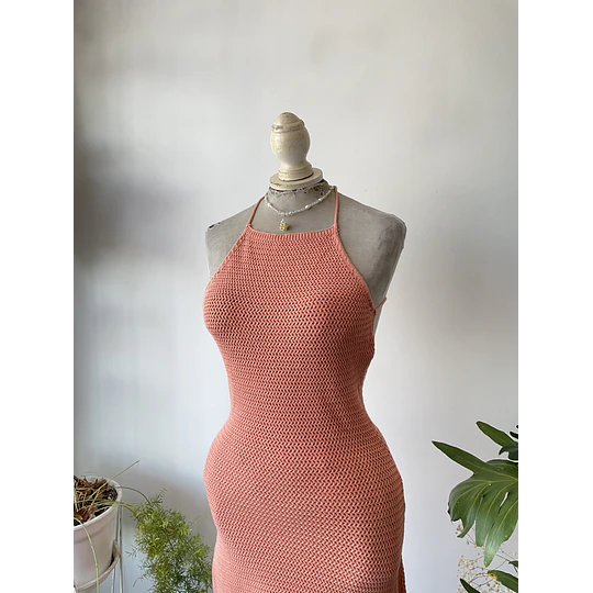 Vestido hilo damasco. Talla: S 