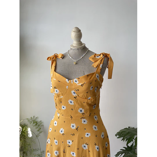 Vestido margaritas. Talla: M