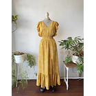 Vestido ocre Express. Talla: S 1