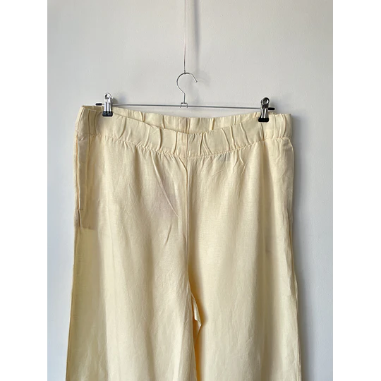 Palazzo patito lino. Talla: L grande (XL)