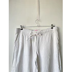 Pantalón blanco lino. Talla: L Grande (xl) 2