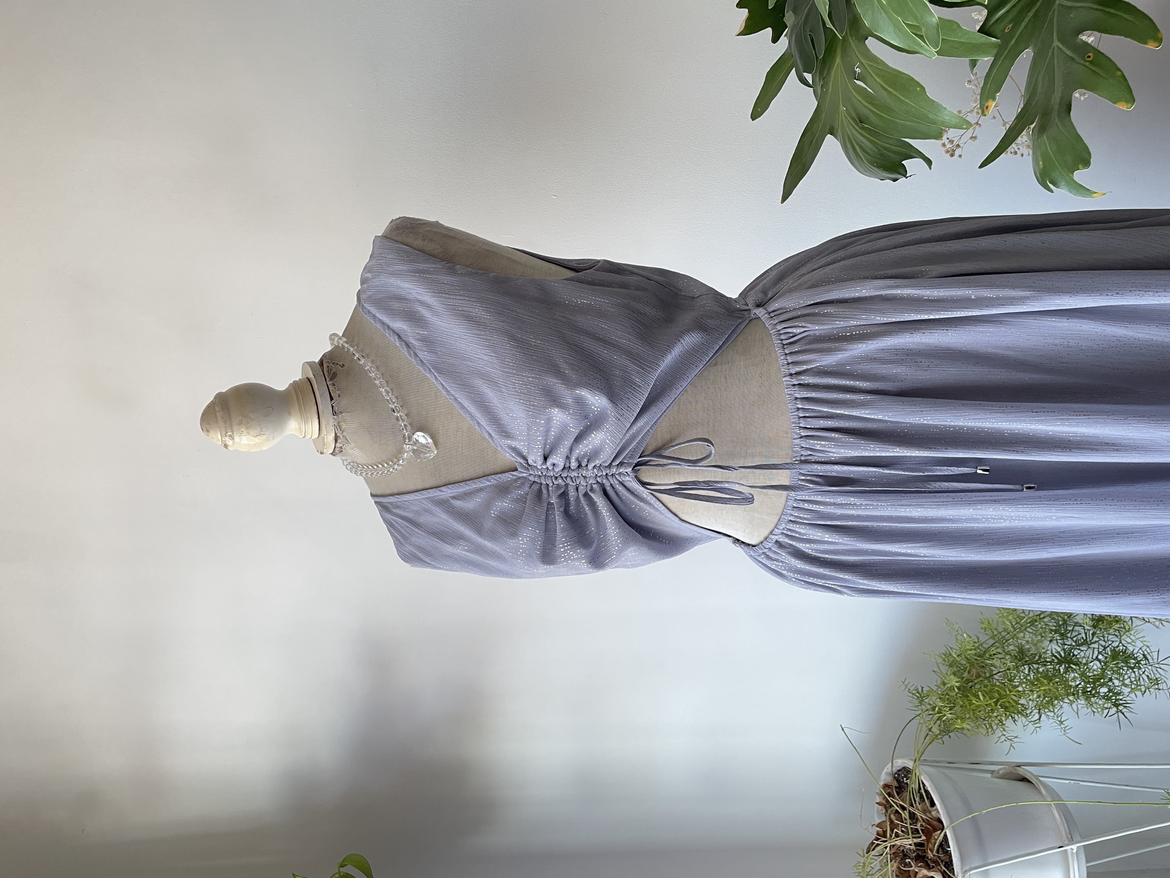 Vestido fiesta violeta. Talla: L  2